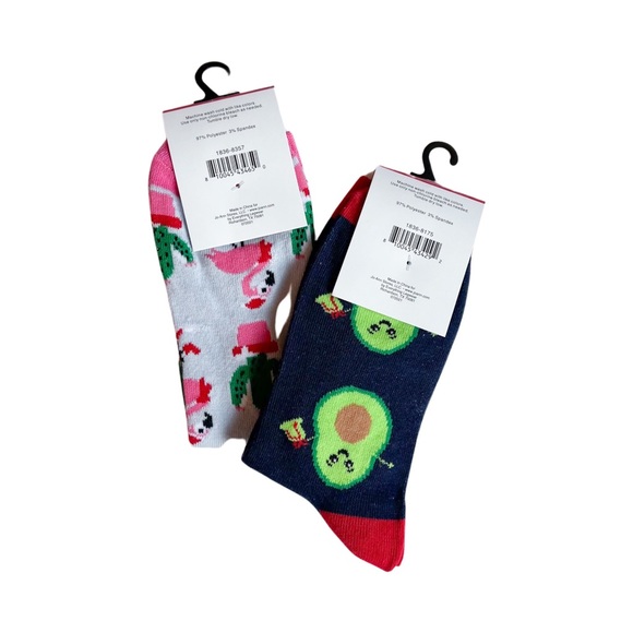 NWT 🌵 Two pairs of novelty holiday crew socks. - Picture 2 of 5